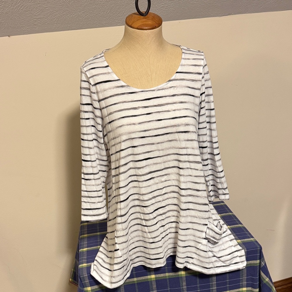 J Jill Pure Jill scoop neck 3/4 sleeved top size small